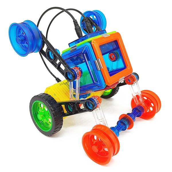 DIY Puzzle Toys Magnetic Block Sets Versatile Shapes Magnetic Building Tiles With Wheel