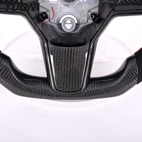 OEM Personalised Tesla Carbon Fiber Steering Wheel Model 3 For Auto Decoration