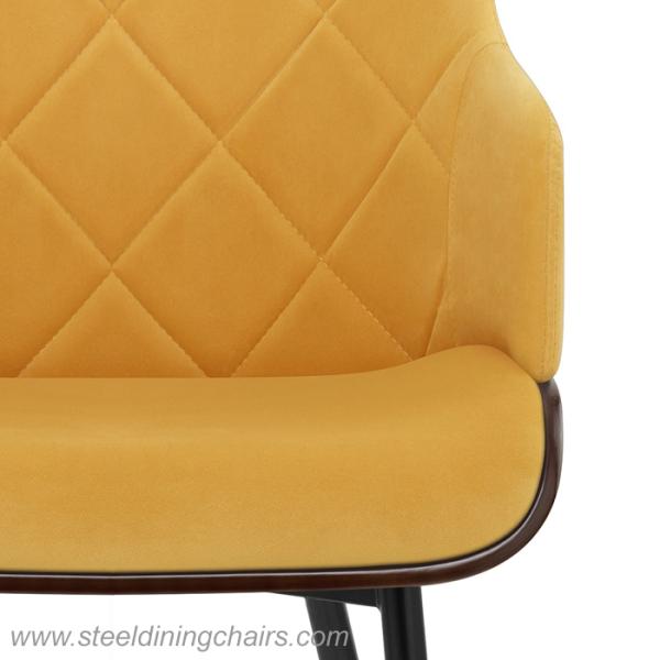 Wood Painted 83cm 50cm Metal Upholstered Dining Chair For Hotel Kitchen