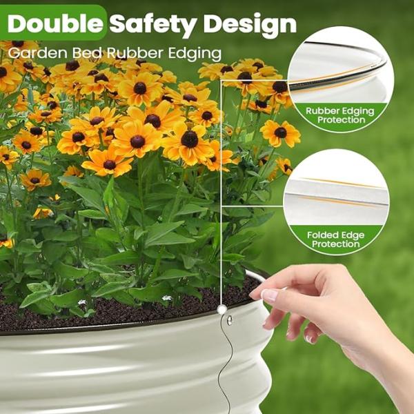 Easy Assembly Galvanized Metal Planter Boxes Galvanised Vegetable Planters 8*2*1.5Ft