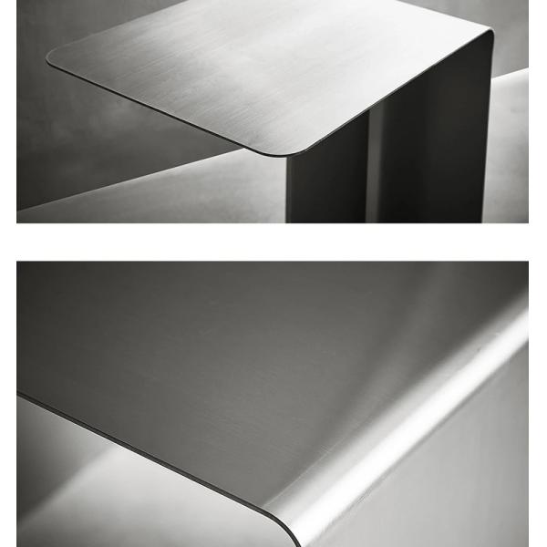 Stainless Steel C Type Couch Side Table Card Table Removable Desk Side Table