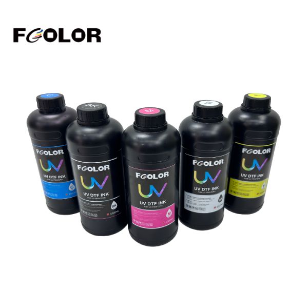 Fcolor Eco Friendly Waterproof Quality Inkjet Smooth No Clog Oem All in One Printing Transfer Sticker Film Printer Uv Dtf Ink