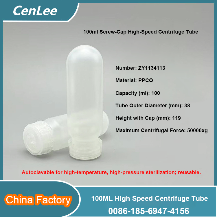 Large Volume 100ml Centrifuge Tubes for Lab Sample Processing