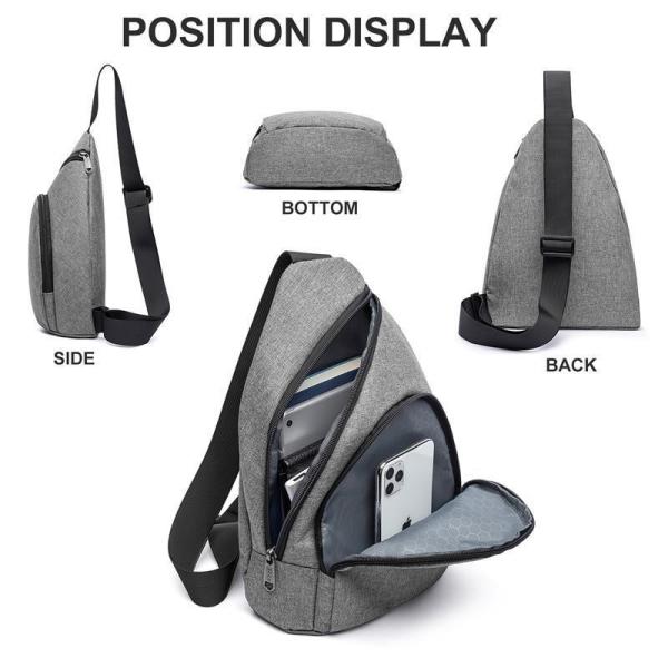 Style Customized Tote Bag Unisex Nylon Sport Bag Waterproof Fanny Pack Messenger Chest Bag
