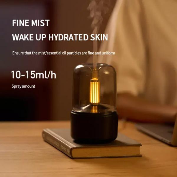 Nebulizador de Nebulosas Humidificador de Aromaterapia Diffusor Mini Humidificador de Ar Portátil Diffusor Com Luz Atmosférica