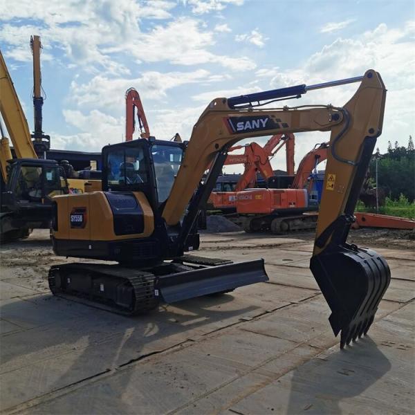 ISUZU Engine Sany SY55 Excavator in Shanghai 0.23m3 Bucket Capacity Best Guaranteed