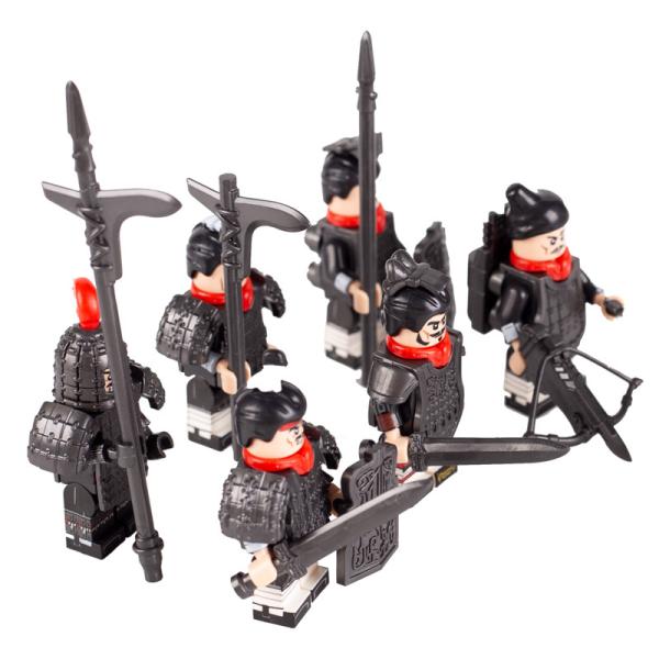 KT1088 Qin empire medival emperor soldier figures armor weapon accessories building block toys
