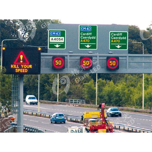 Signo de limite de velocidade LED de tamanho personalizado de radar para galpão da rodovia alimentado por energia solar