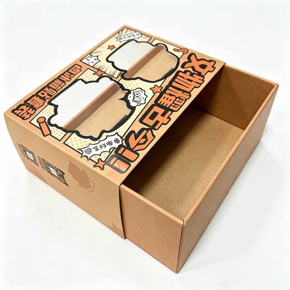 Sleeve Drawer Custom Gift Boxes with Transparent Display Window Cosmetic Skincare Packaging