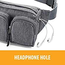 6 Pockets Fashion Fanny Pack Hiking Cute Waist Bag