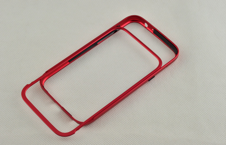 Red Metal Frame Aluminum Bumper Case Wisdom OEM For Galaxy Note 2