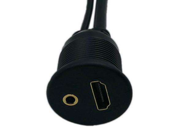 Easily Install Car Audio Cable / USB Female Extension Cable UV Resistant Socket