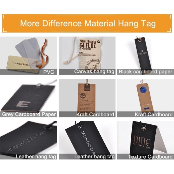 Black Safe Pin Clothing Hang Tags , Black Recycle Paper Ribbion Hoop