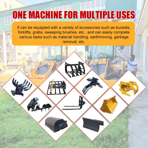 Small Front End Loader CE/EPA 1Ton 1.2t 1.5t 2t 2.5Ton Compact Multifunctionality Diesel Bucket Wheel Loader for Sale