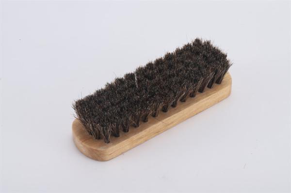 brown boot shoe brush cleaning Wooden Handle Horsehair Pighair PP Bristle Polishing Brush Size Bristle Length