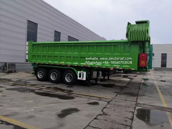Semi-remorque SINOTERCEL 3 essieux 25CBM à benne basculante arrière avec système de bâche