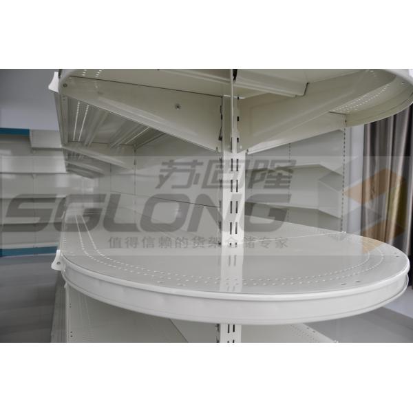 Наполовину вокруг напольного стеллажей для выставки товаров супермаркета/ночного магазина крытое