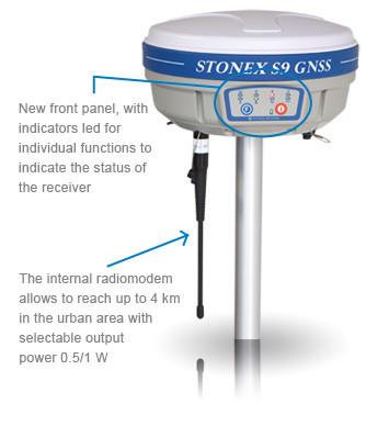Stonex S9II RTK GNSS GPS 220 canais com versão Mainboard de Trimble