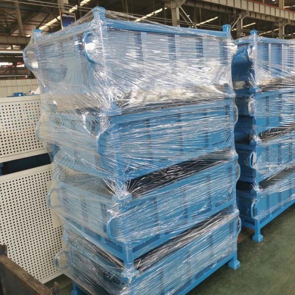 Industrial Grade Steel Grid Metal Pallet Box Powder coated For Warehouse Storage