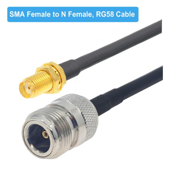 RF Coaxial Automotive Wiring Harness RG-58 Coaxial Cable N Type To SMA 15cm 50cm 1m 2m