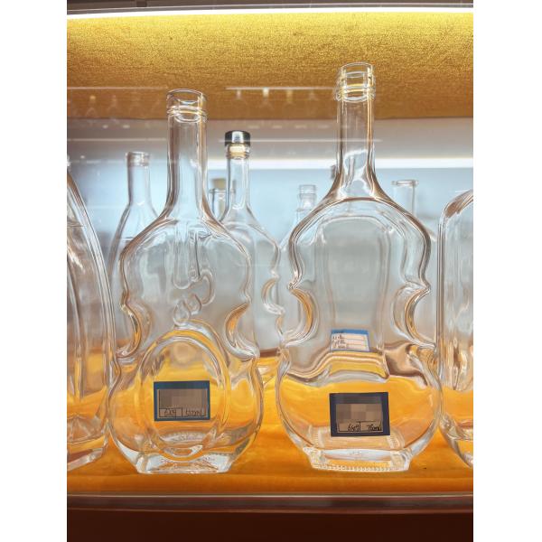 Botella de vidrio de whiskey, vodka, brandy y alcohol a medida en 375 ml, 500 ml, 700 ml, 750 ml y 1000 ml