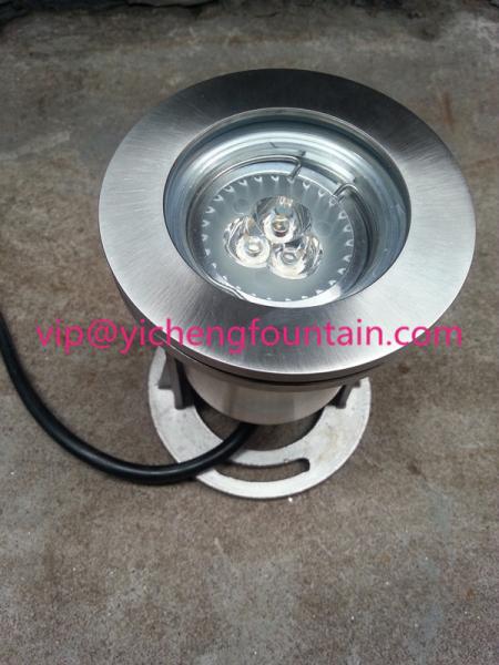 12V/24V Stainless Steel Underwater Fountain Lights MR16 Bulb / LED 3W RGB Color Changing IP68