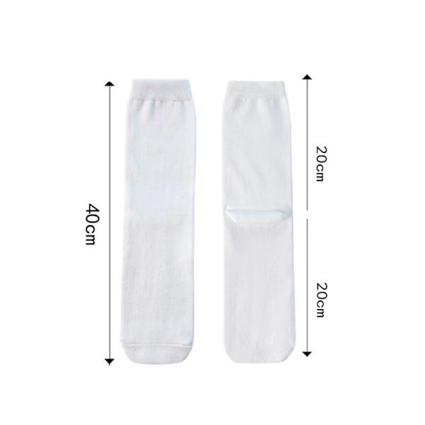 Blank Polyester White Sublimation Socks For Customized Photos Printing