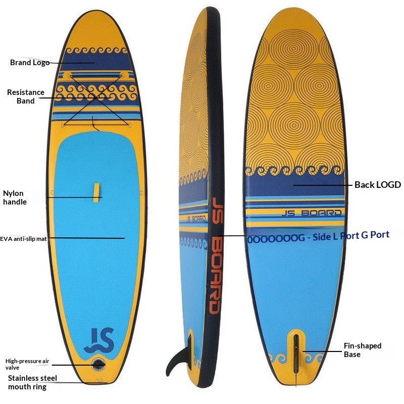 Factory supply Foldable Inflatable PVC Stand-Up Paddleboard (SUP) for Adult Surfing & Kayaking