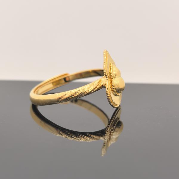 Heart-shaped ring for 925 sliver gold plating
