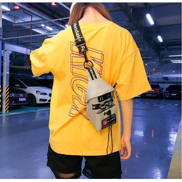 Artistic trend ribbon chest bag, Japanese and Korean personality creative shoulder bag