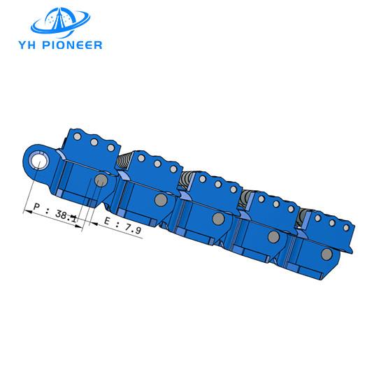 Robusto Sideflex Roller Table Top Chain para manuseio de material curvo preciso em automação