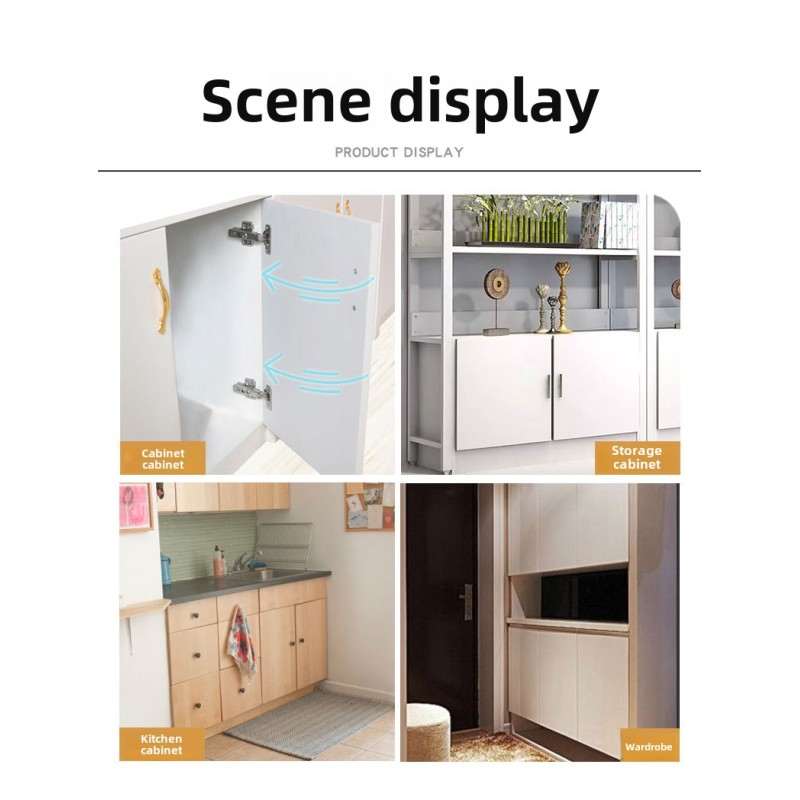 Modern Stainless Steel Corner Hinge 90 Degree Angle 35mm Durable Easy Installation for Cabinets Gym Living Room School
