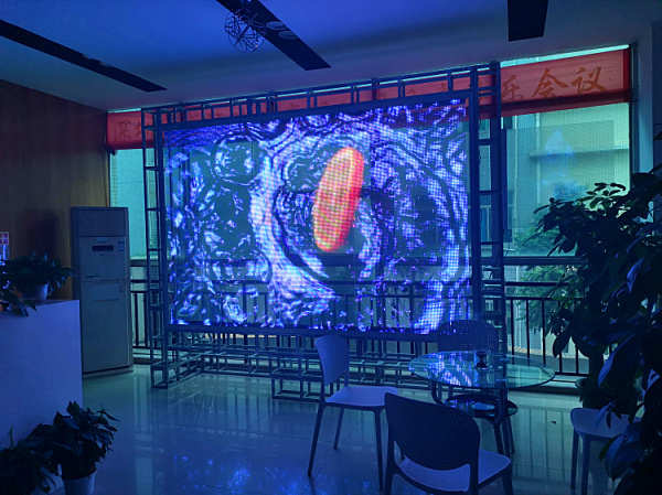 Flexible Bendable Thin LED Transparent Film Screen For Indoor Advertising Wall Screen