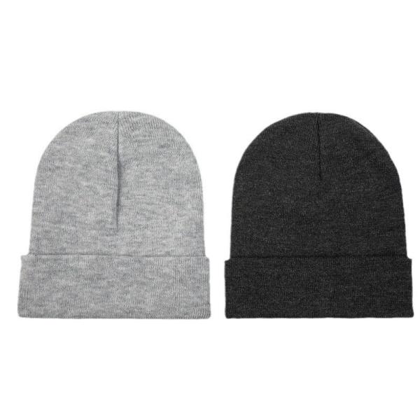 Custom Logo Embroidery Unisex Acrylic Knit Cuffed Cap Warm Winter Knit Hats Beanie for SKI