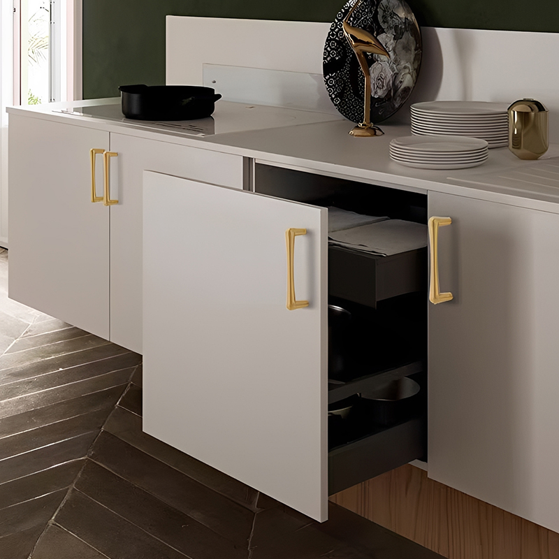 Modern Minimalist Gold & Gray Cabinet Drawer Wardrobe Door Handles Nordic Style Furniture Hardware Fittings