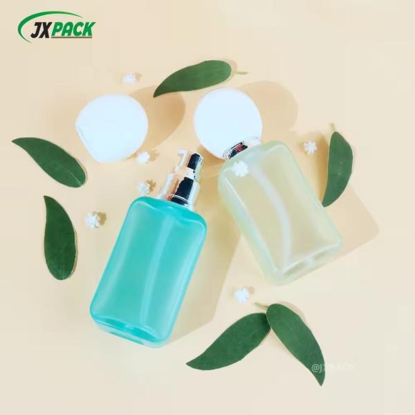 100ml 150ml PETG Flat Square Bottle Solid Pink Shampoo Lotion Bottle With Screen Printing