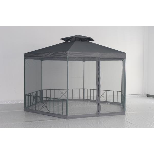 Outdoor Waterproof Garden Canopy Pergola with Customized Colors Hexagonal Double Roof
