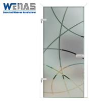 Ultra Slim Double Aluminium And Glass Swing Doors With Tempered Glass For Kitchen Or Bathroom