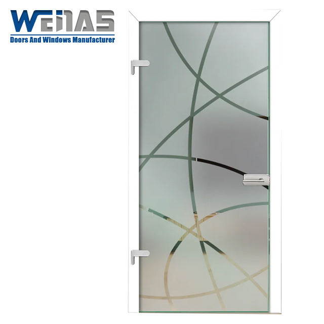 Ultra Slim Double Aluminium And Glass Swing Doors With Tempered Glass For Kitchen Or Bathroom