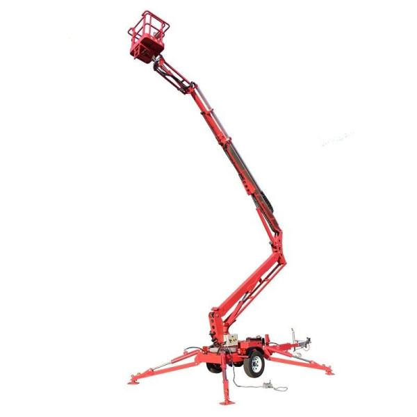 Hydraulic 16m Trailer Boom Lift Towable Articulated Boom Lift For Aerial Work