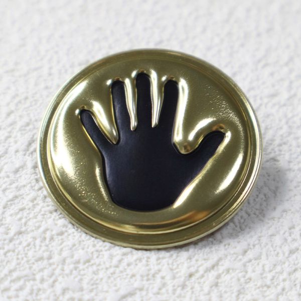Wholesale Custom 3D Two-Tone TPU Voltage Emblem - Metallic Palm Logo Badge for Garment