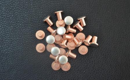 AgCu Silver Plated Electrical Contacts / Silver Plated Copper Contacts For Starters