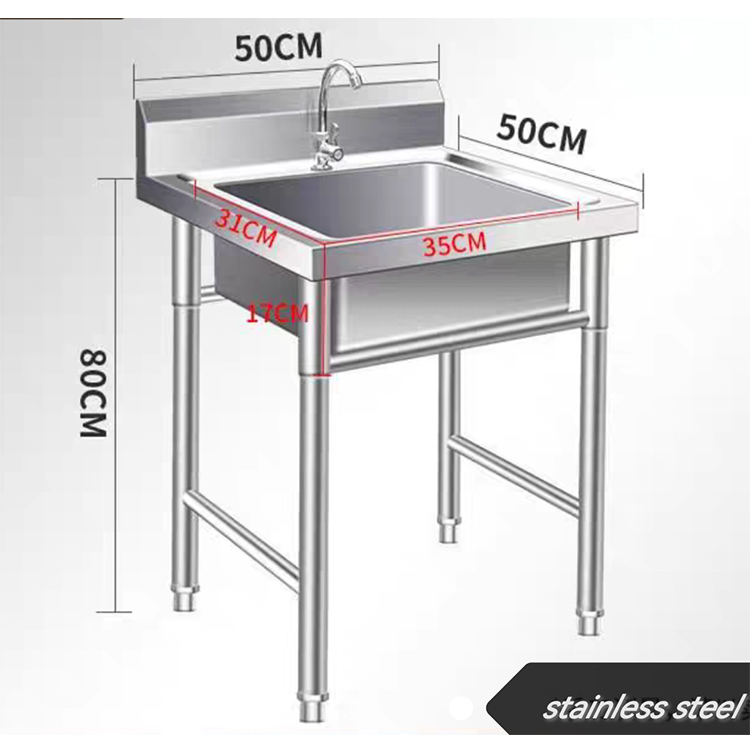 Mobile Stainless Steel Hand Washing Sink Customized Cleanroom Sink Corrosion Proof