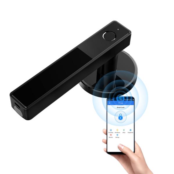 Fechamento interno da impressão digital de ROSH para a porta de madeira do quarto do agregado familiar