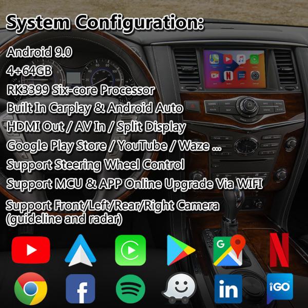 Android Multimedia Navigation Interface for Infiniti QX80 With Wireless Android Auto Carplay