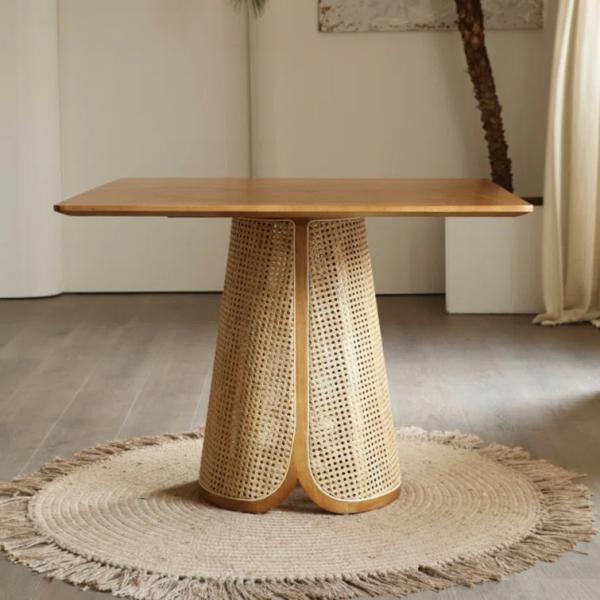 80x80 Solid Wood Pedestal Dining Room Table Round Sets