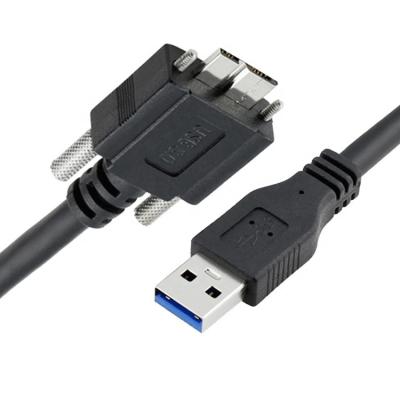 Superspeed Data 5Gbps Panneau de verrouillage à vis monté Micro B 3.0 à câble d'extension USB 3.0 A