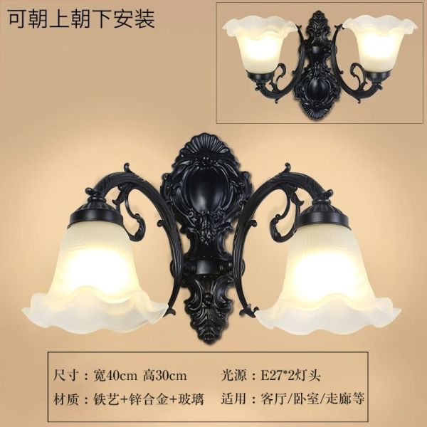 Metal Bar Corridor Lighting Led Retro European glass Wall Lamp(WH-VR-146)