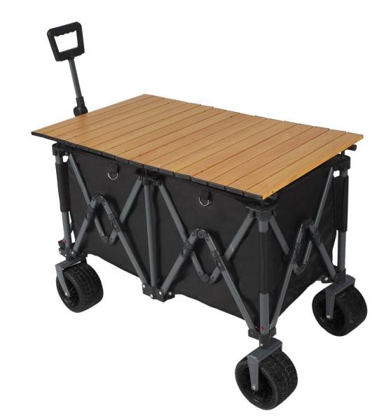 Outdoor Garden Heavy Duty Utility Portable Large Capacity Camping Collapsible Wagon Cart With All-Terrain Wheels