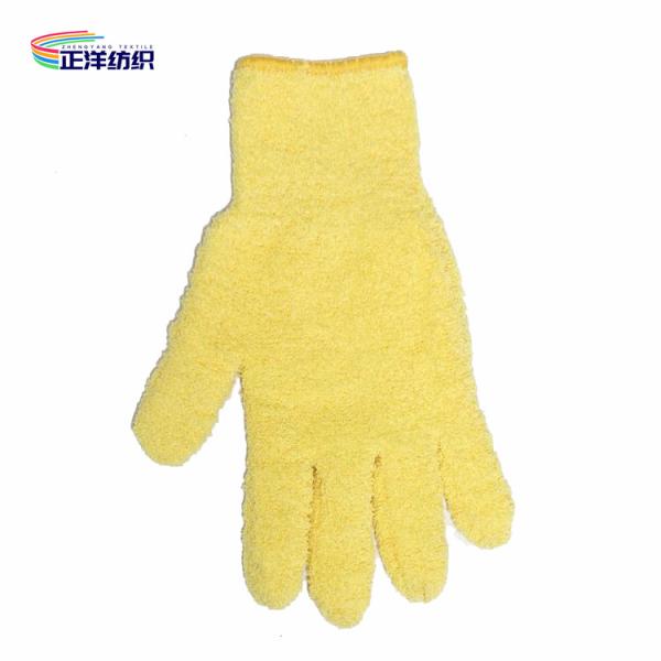 luva colorida da luva da lavagem do carro de Flove Microfiber do dedo macio macio de 15x25cm